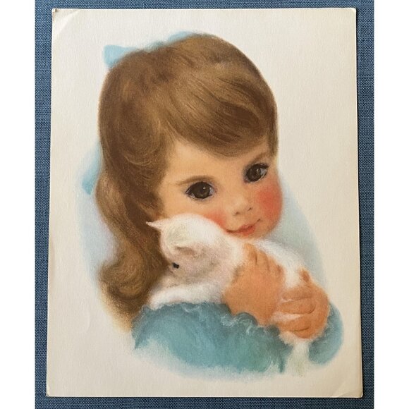 Vintage Set of 5 American Baby Girl Art Prints Northern Paper Mills 1960 - Picture 10 of 16